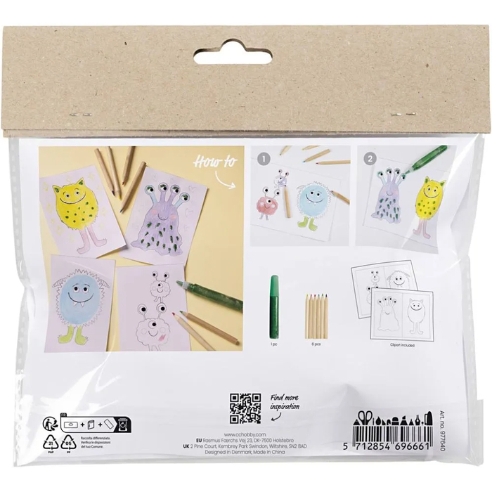 Monster Craft Kit - Colouring Monsters