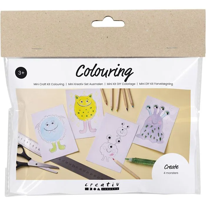 Monster Craft Kit - Colouring Monsters
