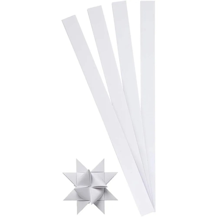 DIY Paper Stars - White, 100 Strips