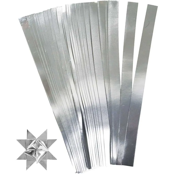 DIY Paper Stars - Silver, 100 Strips