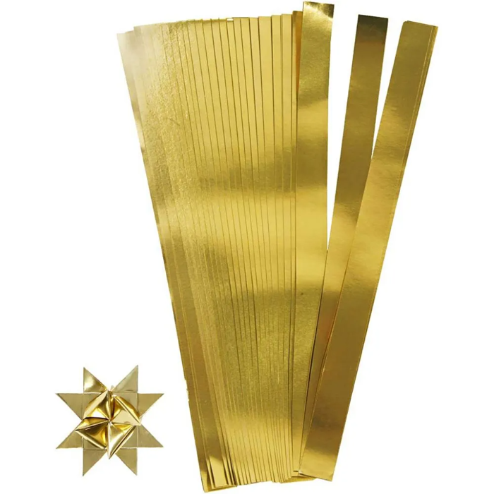 DIY Paper Stars - Gold, 100 Strips