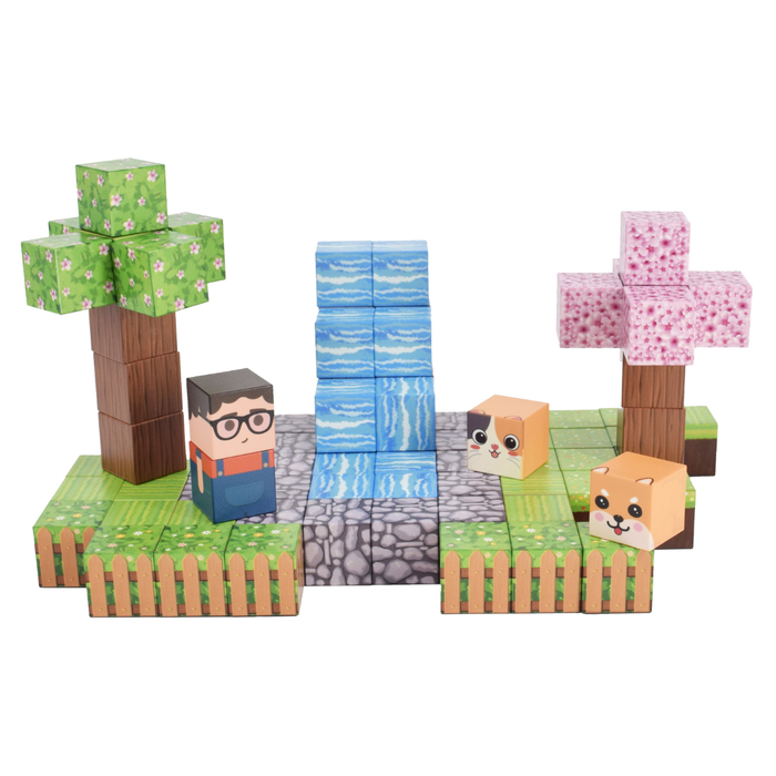 Magnetic Building Blocks - Garden, 100 pcs