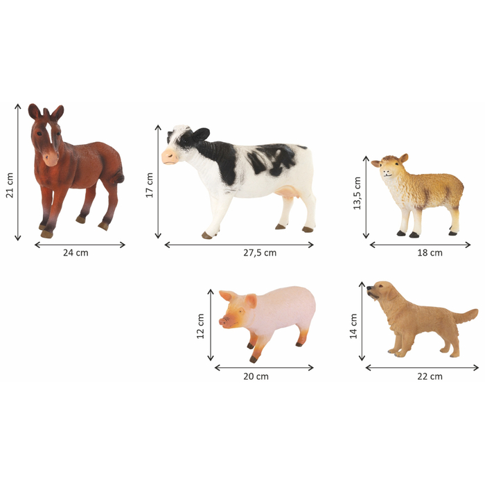 Farm Animals, 5 pcs