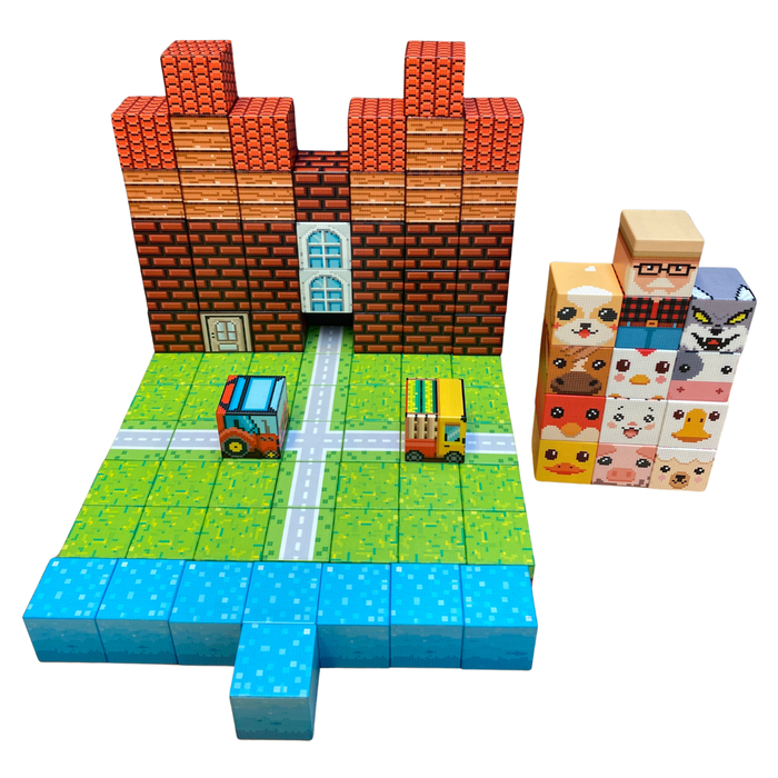 Magnetic Building Blocks - Farmyard Fun, 100 pcs