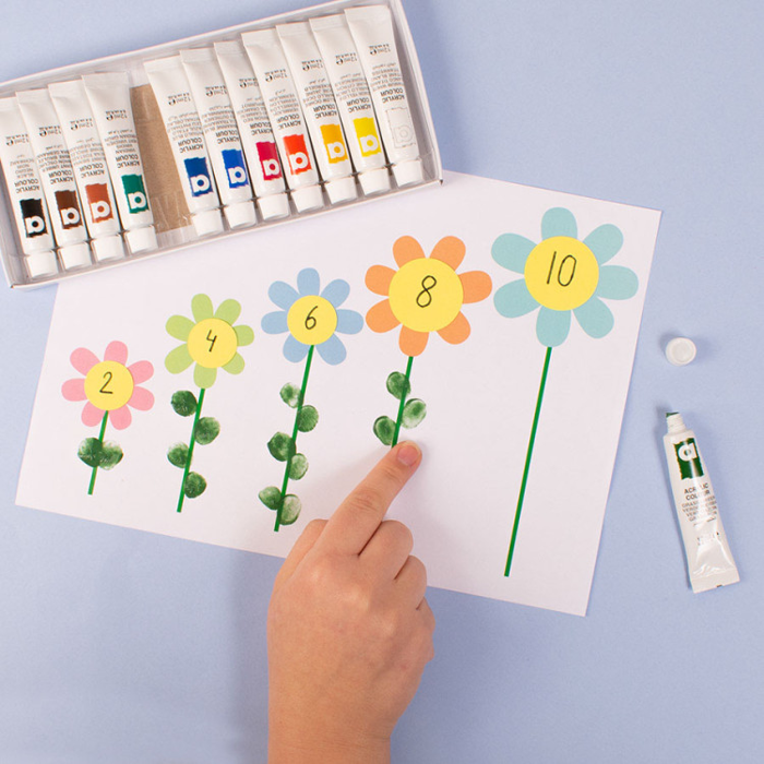 Acrylic Paint 12 ml - Basic Colours, 12 pcs