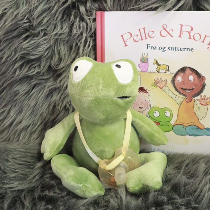 Frog Plush with Pacifier