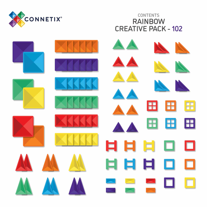 CONNETIX | Rainbow Creative Pack, 102 pcs