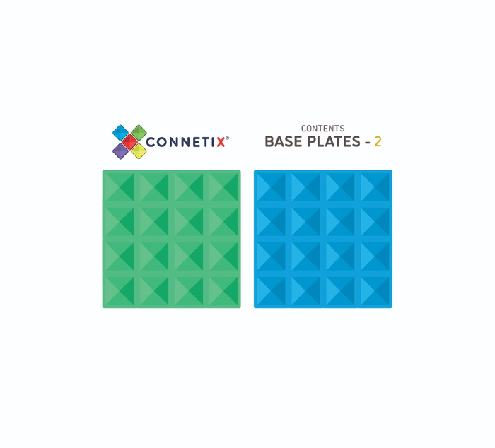 CONNETIX | Baseplates, Blue & Green, 2 pcs