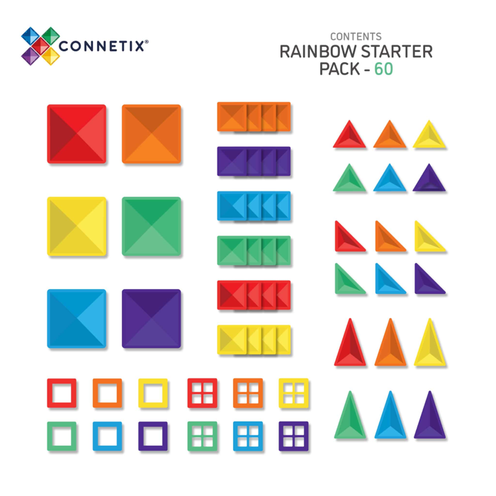 CONNETIX | Rainbow Starter Pack, 60 pcs