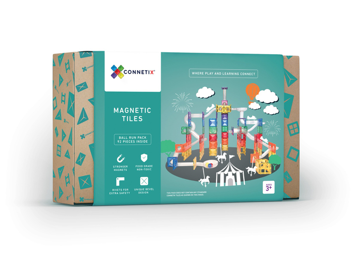 CONNETIX | Rainbow Ball Run Pack, 92 pcs