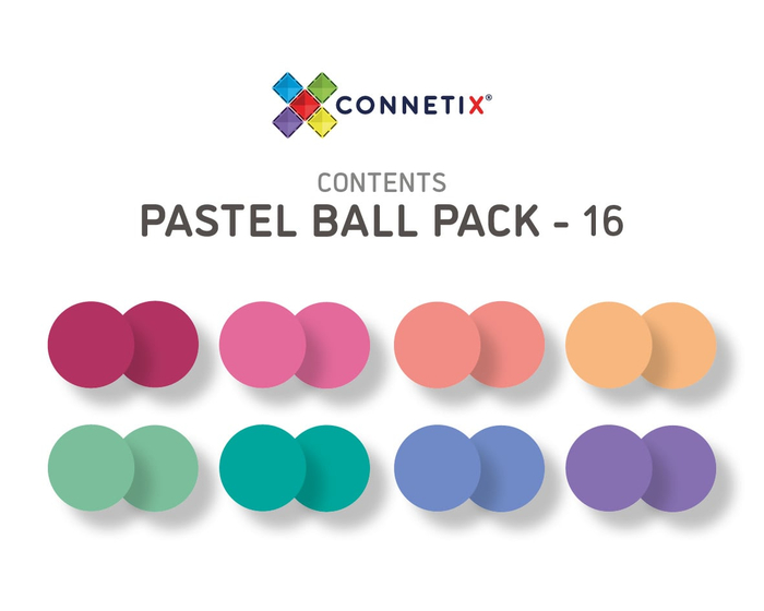 CONNETIX | Pastel Balls for Ball Run, 16 pcs