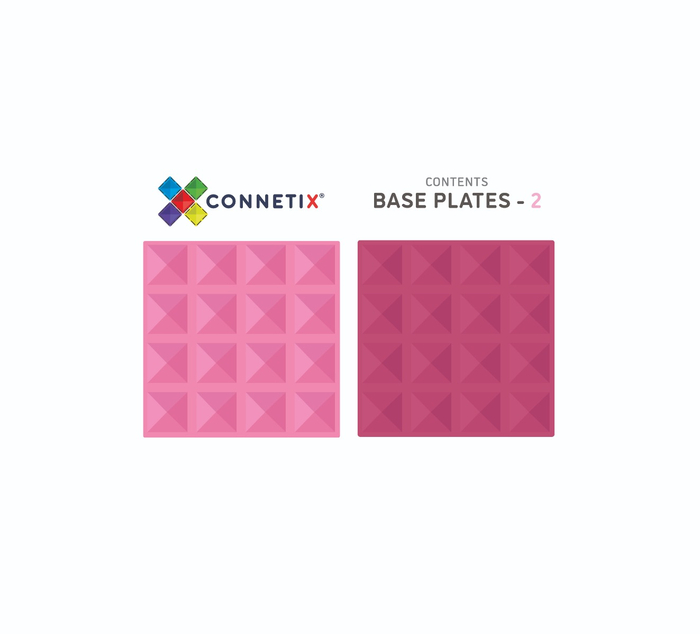 CONNETIX | Baseplates, Pink & Berry, 2 pcs