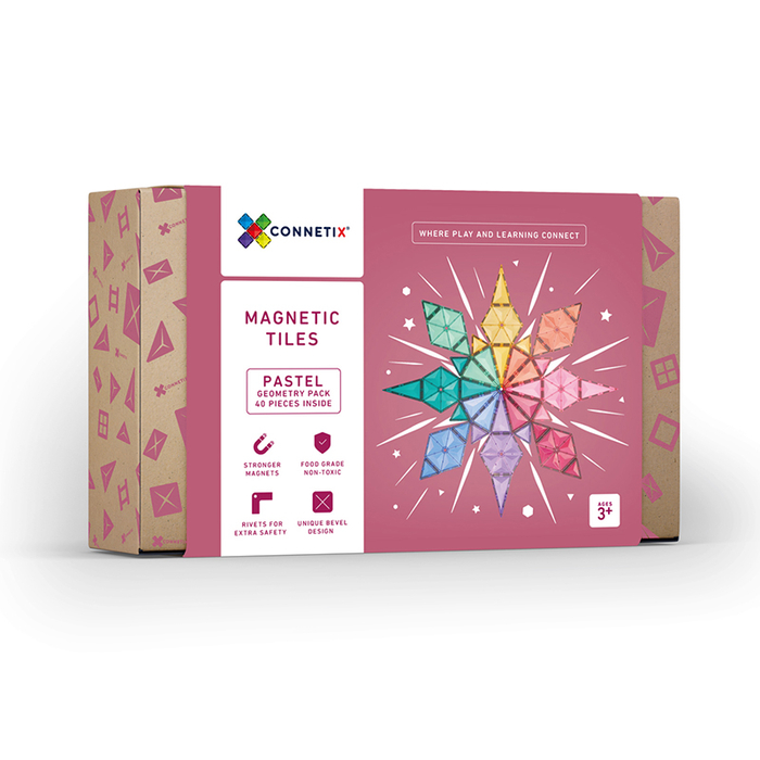 CONNETIX | Pastel Geometry Pack, 40 pcs