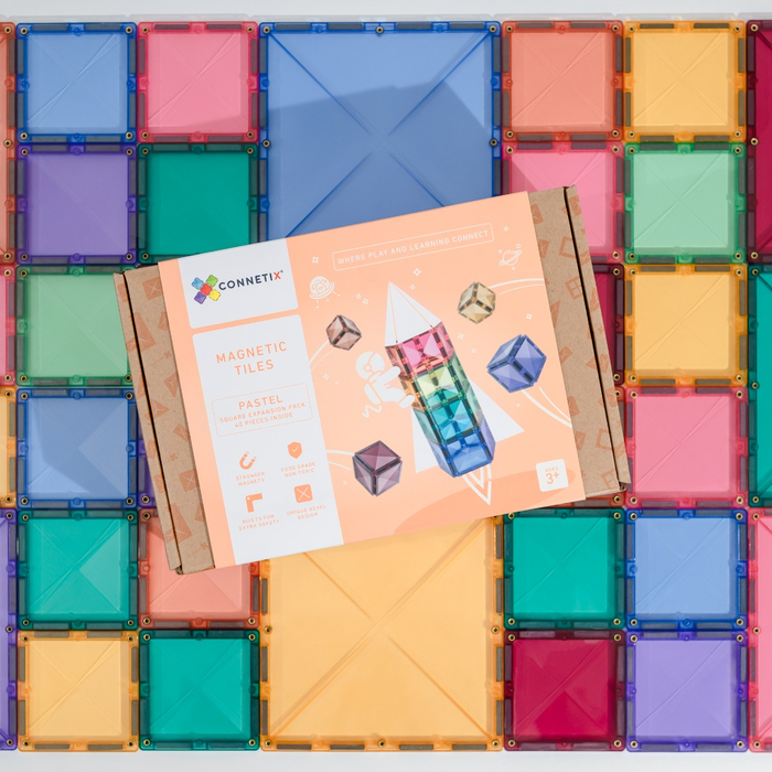 CONNETIX | Pastel Square Pack, 40 pcs