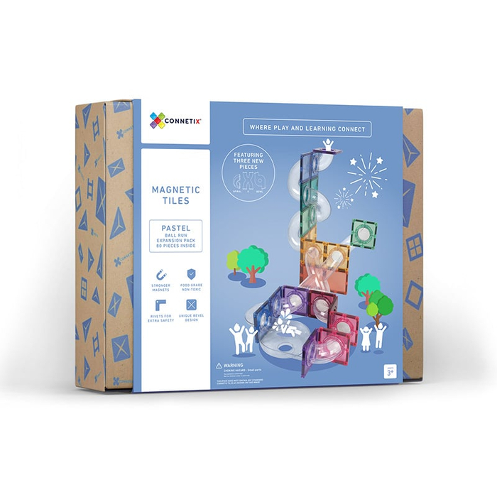 CONNETIX | Pastel Ball Run Expansion Pack, 80 pcs
