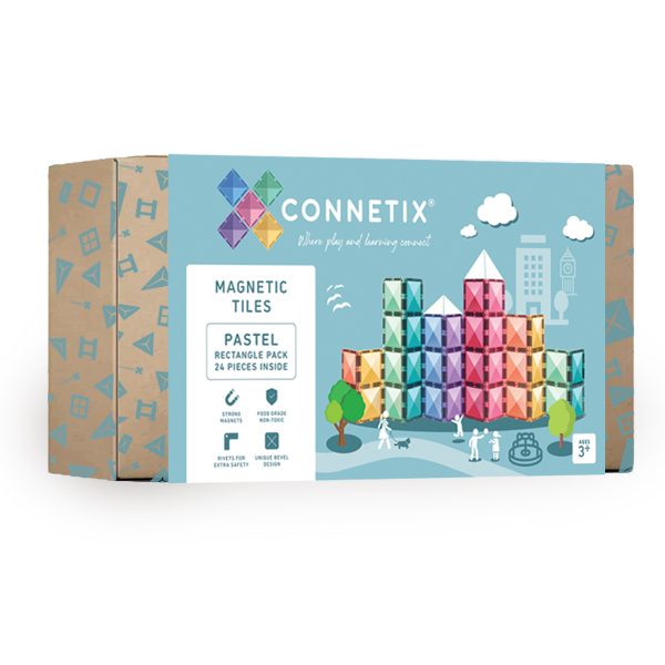 CONNETIX | Pastel Rectangle Pack, 24 pcs
