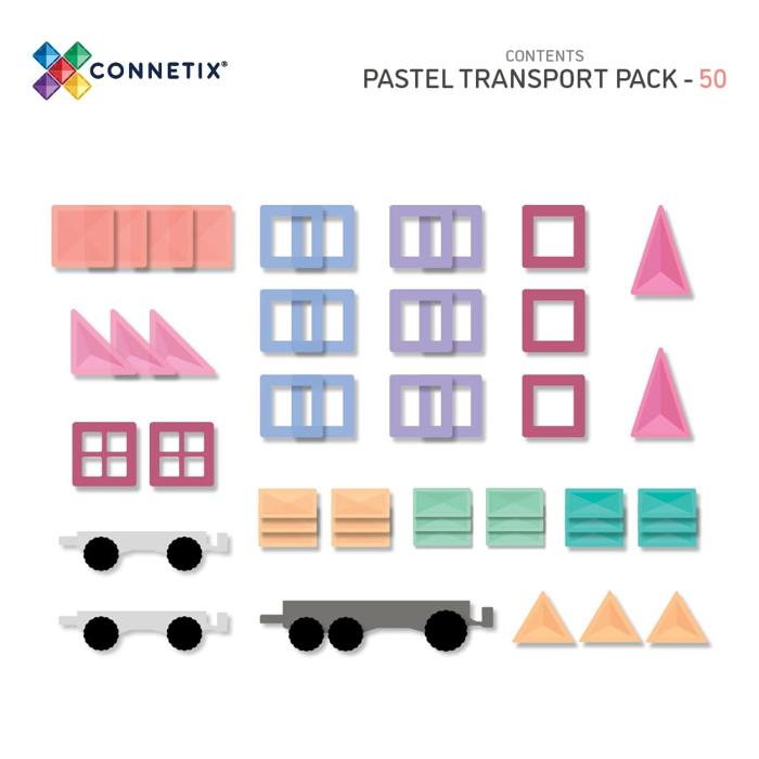 CONNETIX | Pastel Transport Pack, 50 pcs