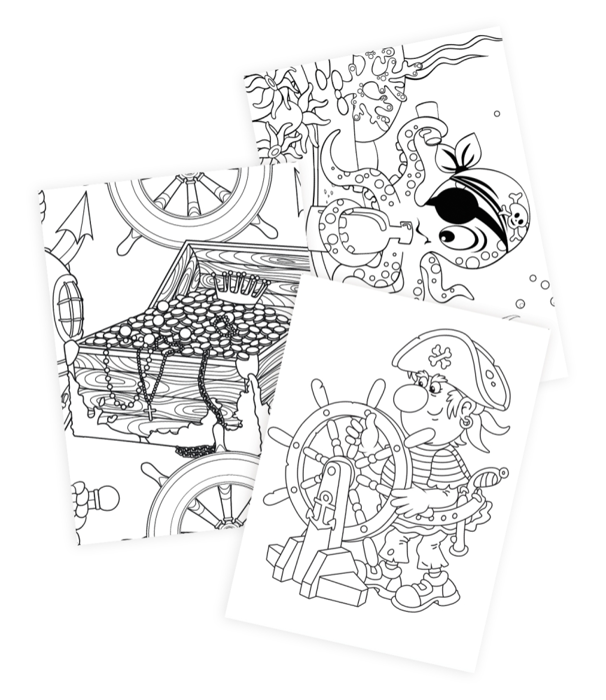 Colouring Book - Pirates, 36 pages