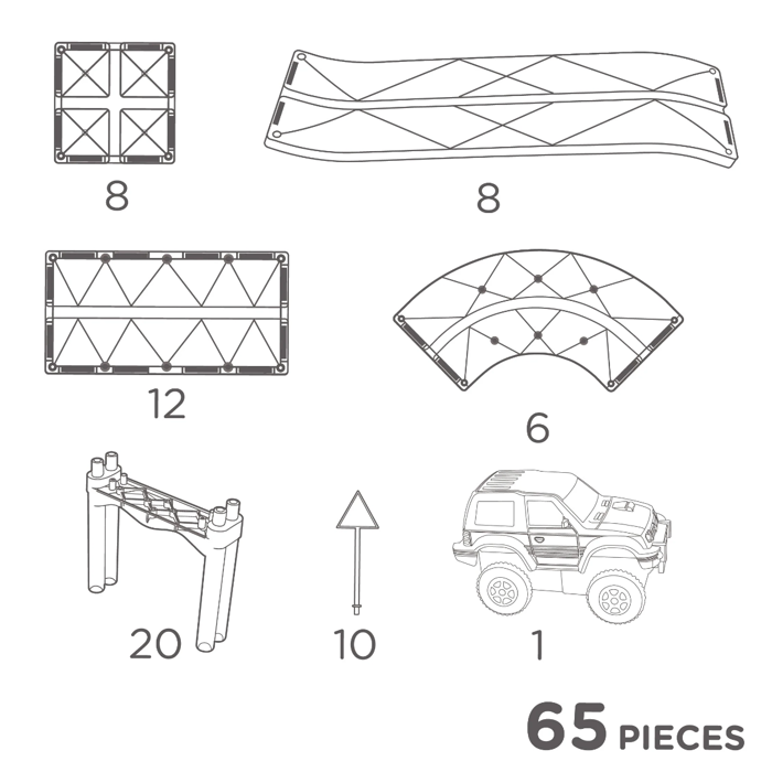 Cleverclixx | Intense Race Track, 65 pcs