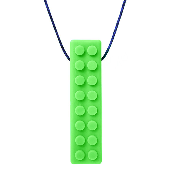 Chew Necklace, Textured Brick Pendant - Firm