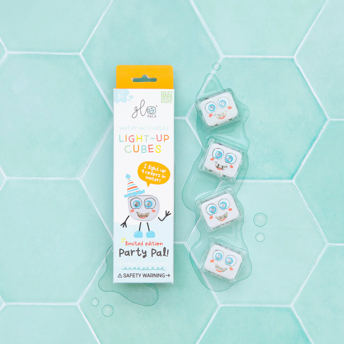 Sensory Light-Up Water Cubes - Party Pal, 4 pcs