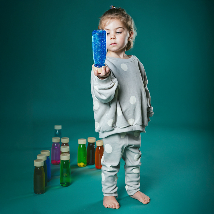 Sensory Bottle - Blue Glitter