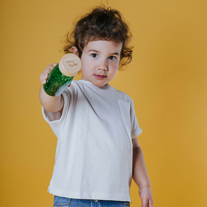 Sensory Bottle - Green Glitter