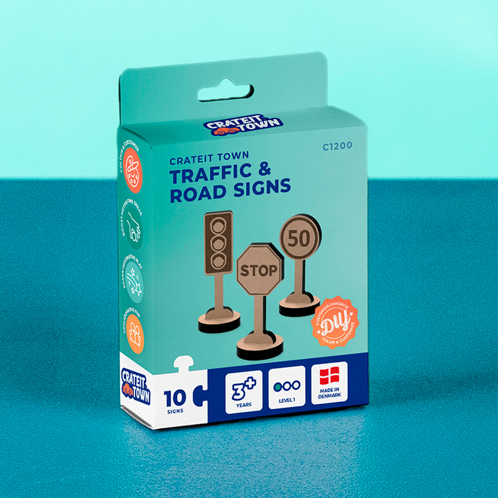 Crateit Town - Traffic & Road Signs, 10 pcs