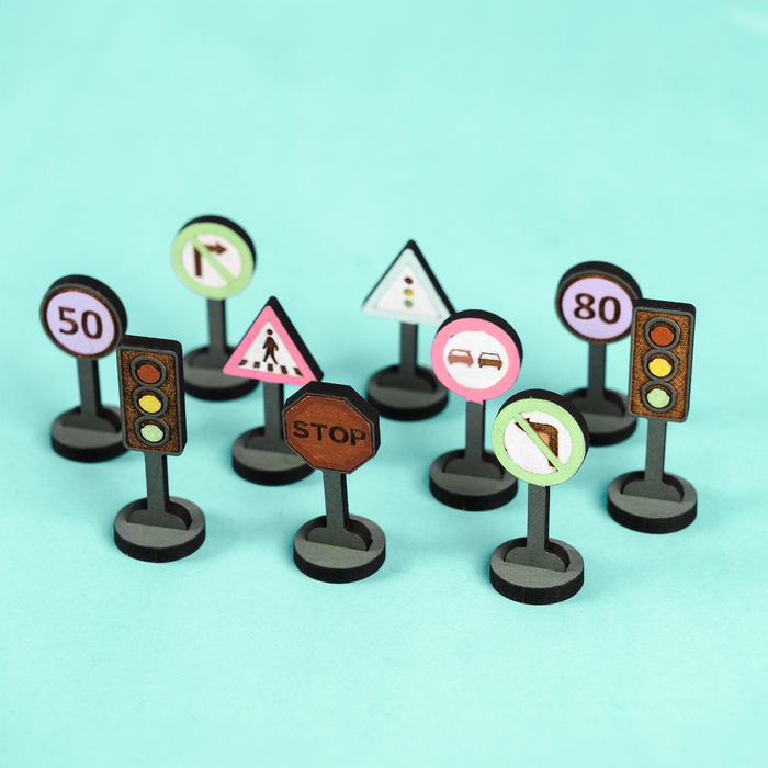Crateit Town - Traffic & Road Signs, 10 pcs