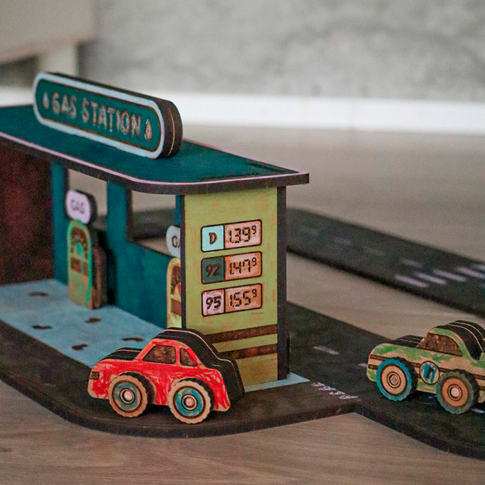 Crateit Town - City Gas Station, 28 pcs