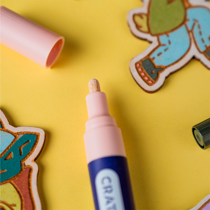 Crateit Markers - Pastels 1 mm, 6 pcs