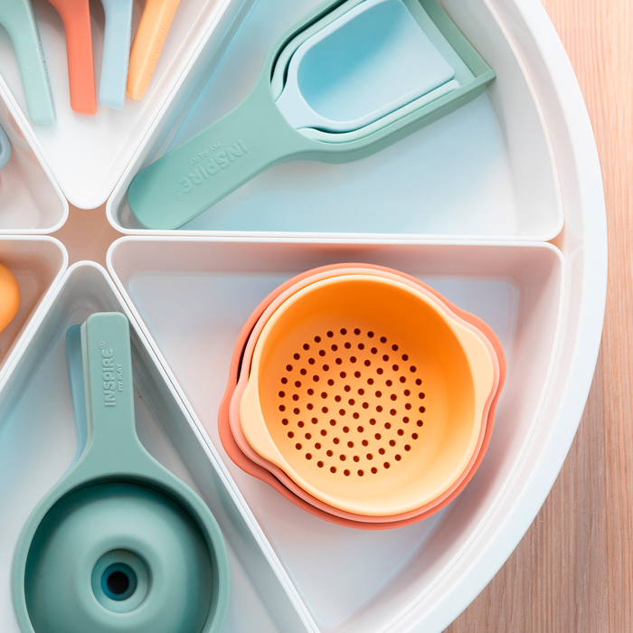 Nesting Bowls for Sensory Play - Coral, 3 pcs