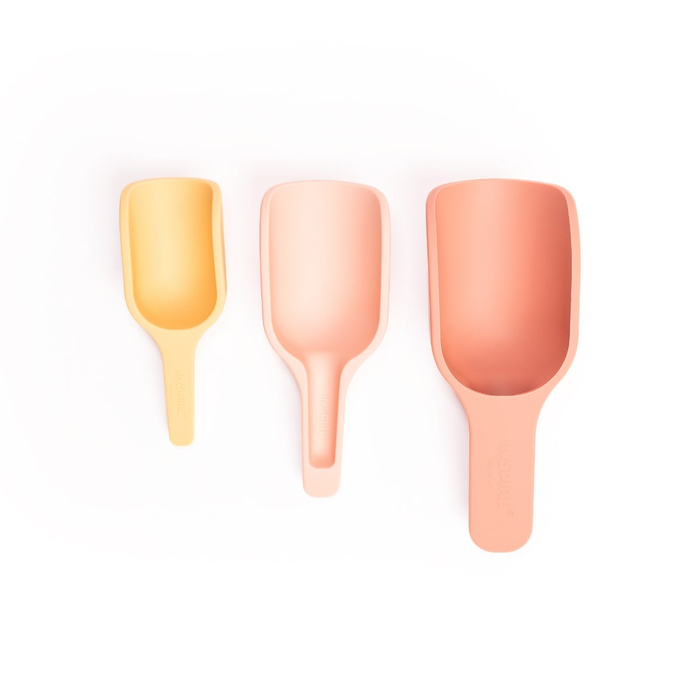 Nesting Scoops for Sensory Play - Coral, 3 pcs