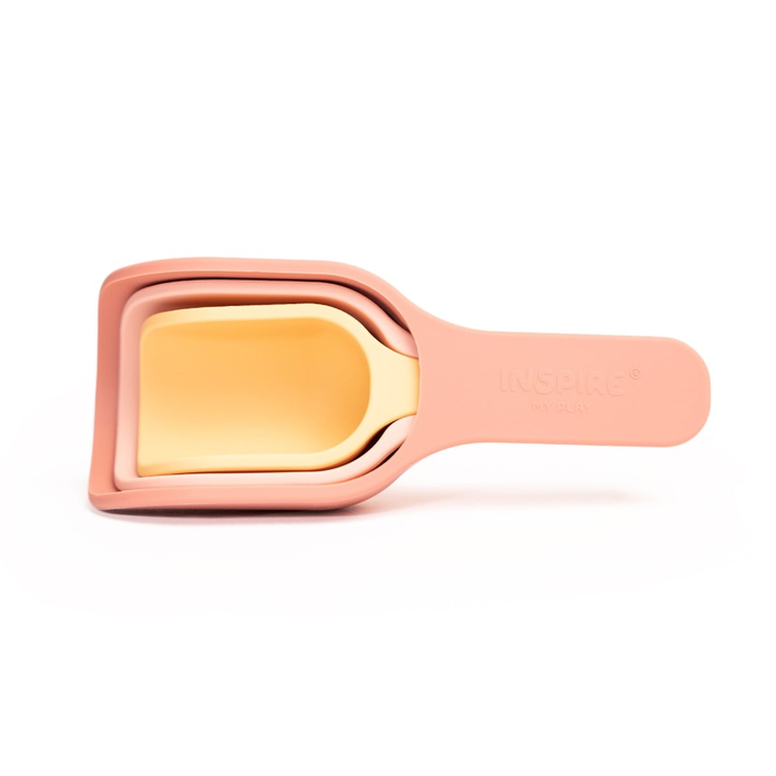 Nesting Scoops for Sensory Play - Coral, 3 pcs