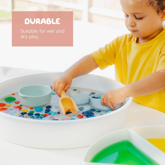 Nesting Scoops for Sensory Play - Coral, 3 pcs