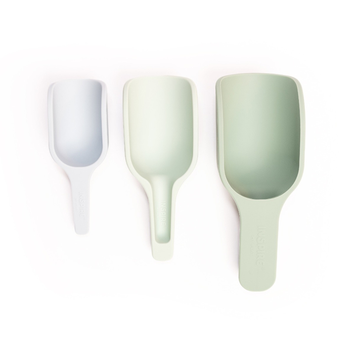 Nesting Scoops for Sensory Play - Green, 3 pcs