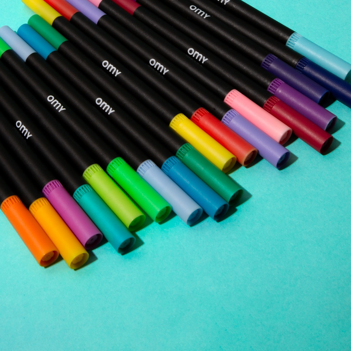 Dual-Tip Felt-Tip Markers, 100 pcs
