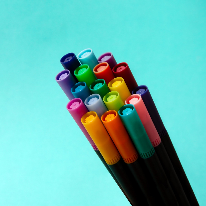 Dual-Tip Felt-Tip Markers, 100 pcs