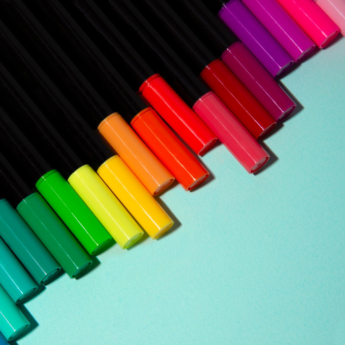 Dual-Tip Felt-Tip Markers, 100 pcs