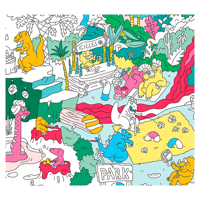 Colouring Poster - Dinos