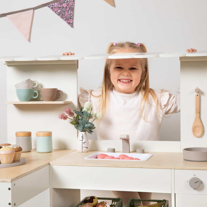 2-in-1 Play Kitchen & Cafe - Robusta (White)