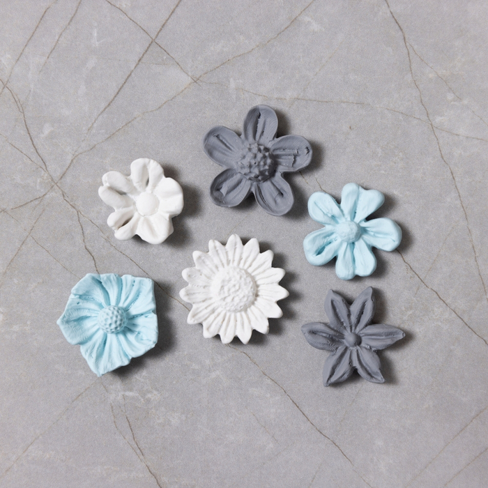 Silicone Mould - Mixed Flowers, 6 Designs
