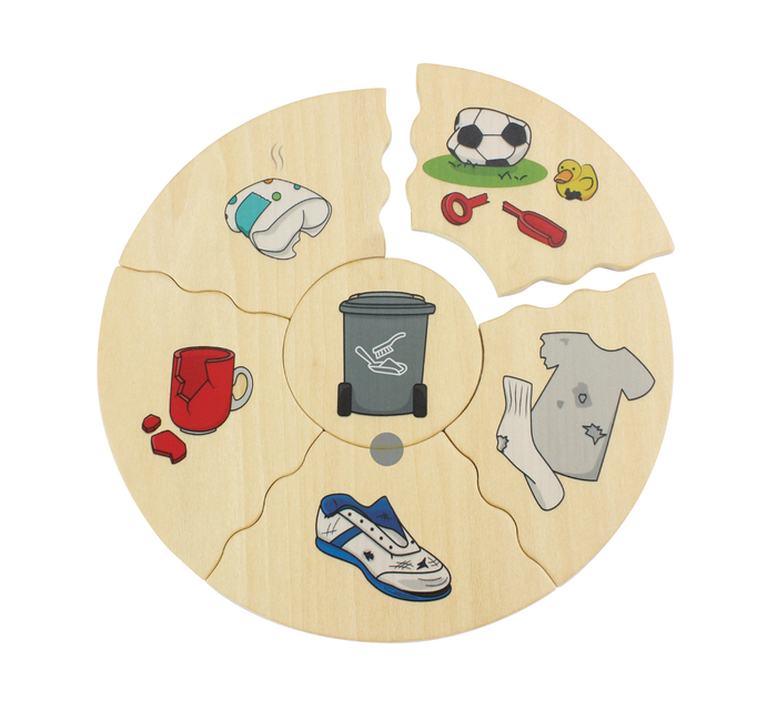 Puzzles in Box - Waste Sorting & Recycling, 5 pcs