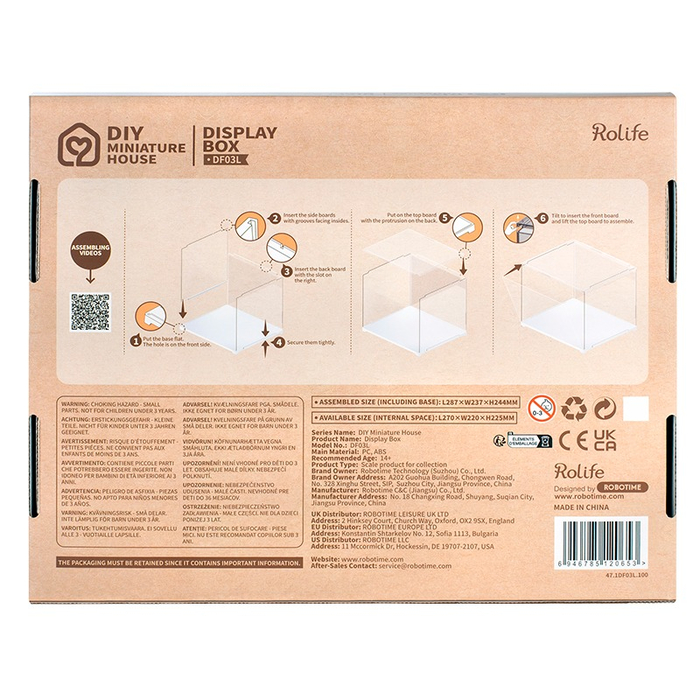 Display Case for DIY Miniature House Kits