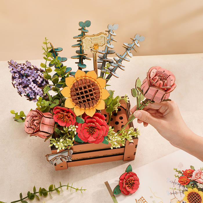 Build-a-Flower - Wooden Bloom Box