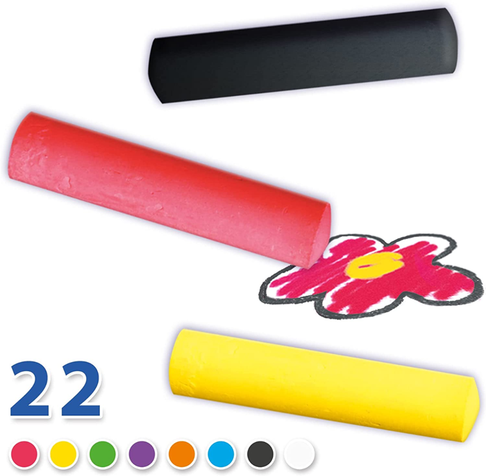 Bucket of Sidewalk Chalk, 22 pcs
