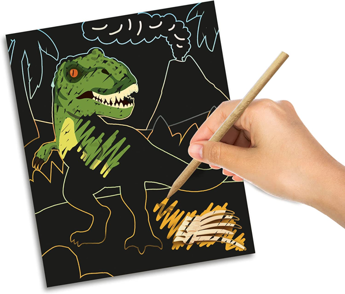 Scratch Art Cards - Glow-in-the-Dark Dinosaurs