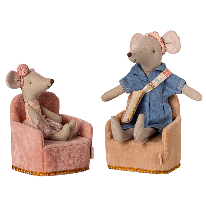 Maileg Mouse Armchair - Rose