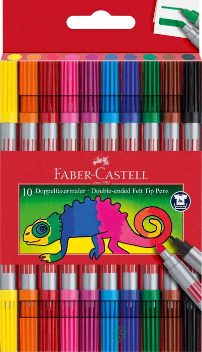 Double-Ended Felt-Tip Pens, 10 pcs