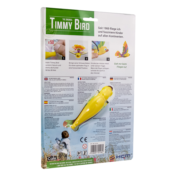 Rubberband-Powered Mechanical Bird - Timmy Bird